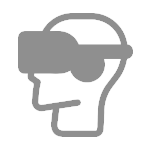 Pictogramme casque de réalité virtuelle / VR headset.