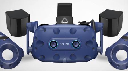 Casque HTC VIVE PRO EYE et l'ensemble de ses accessoires indispensables à son utilisation.